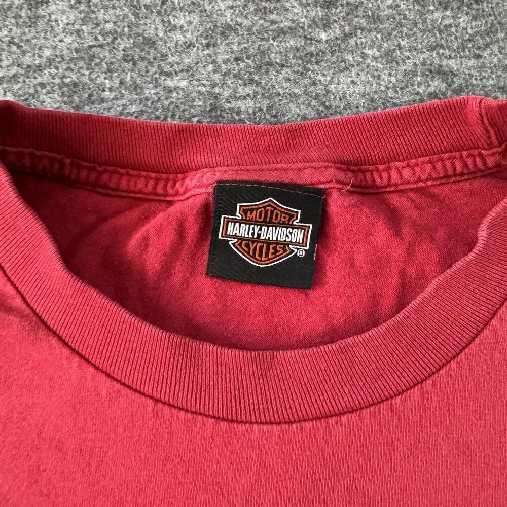 Harley Davidson Freeport Bahamas T-Shirt Biker's Paradise Motorcycles Men XL Red - Picture 4 of 9
